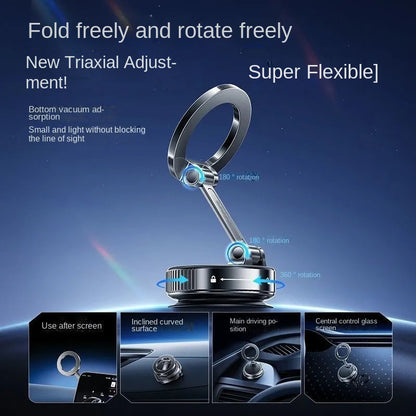 Soporte de Auto Magnético 360° con Ventosa de Vacío: Sujeción Ultra-Firme para Tablero y Cristal